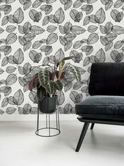 3D Gray Leaf Texture Wall Mural Wallpaper 170- Jess Art Decoration