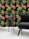 3D Giraffe Flowers Leaves Wall Mural Wallpaper 160- Jess Art Decoration