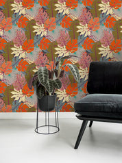 3D Orange Leaves Wall Mural Wallpaper 127- Jess Art Decoration