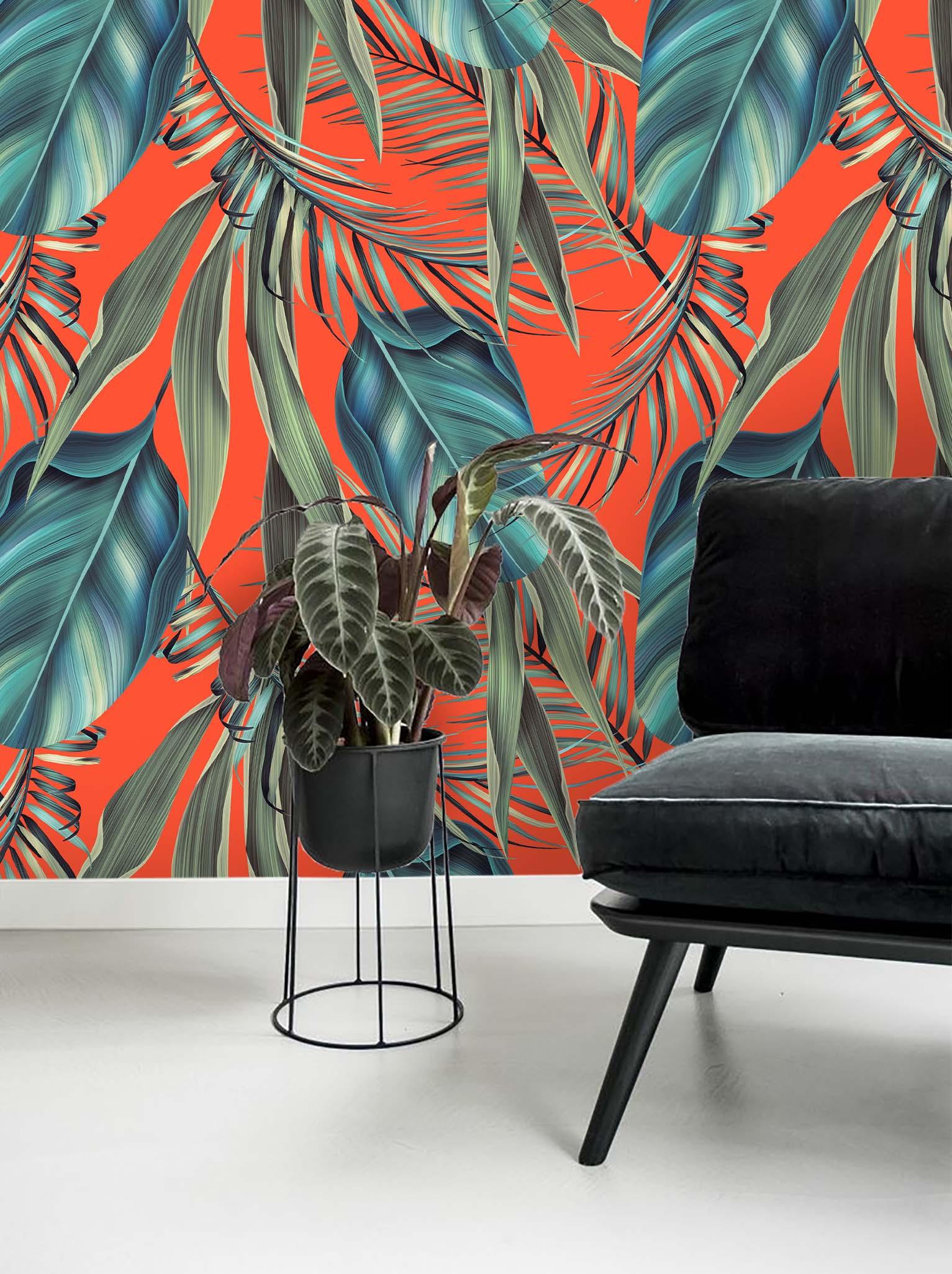 3D Tropical Leaves Wall Mural Wallpaper 99- Jess Art Decoration