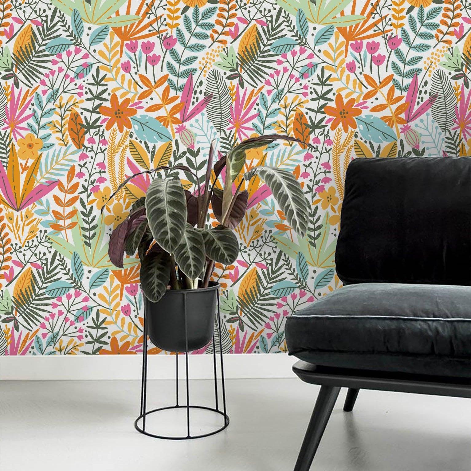 3D Yellow Flowers Leaves Wall Mural Wallpaper 158- Jess Art Decoration