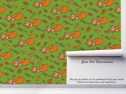 3D Cartoon Sleeping Fox Wall Mural Wallpaper LXL 651- Jess Art Decoration