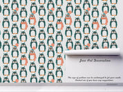 Cartoon Scarf Penguin Animal Wall Mural Wallpaper LXL- Jess Art Decoration