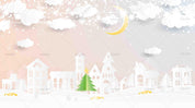 3D Northern Europe Hand-painted Starry Sky Building Wall Mural Wallpaper SWW2456- Jess Art Decoration