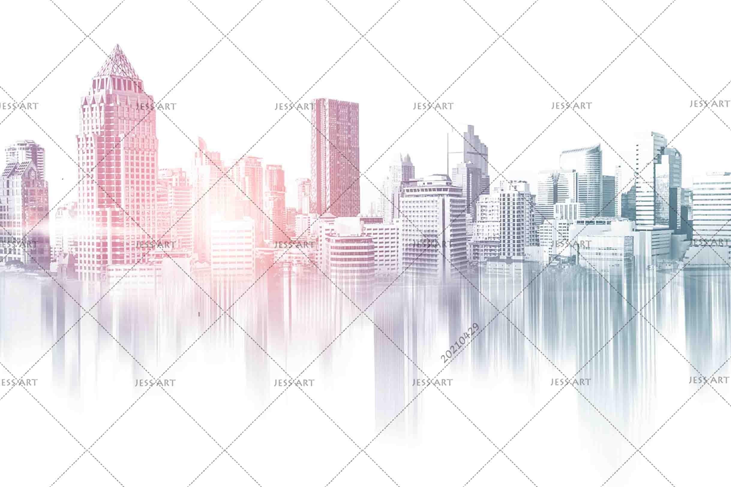 3D Hand Drawn City Building Wall Mural Wallpaper LQH 16- Jess Art Decoration