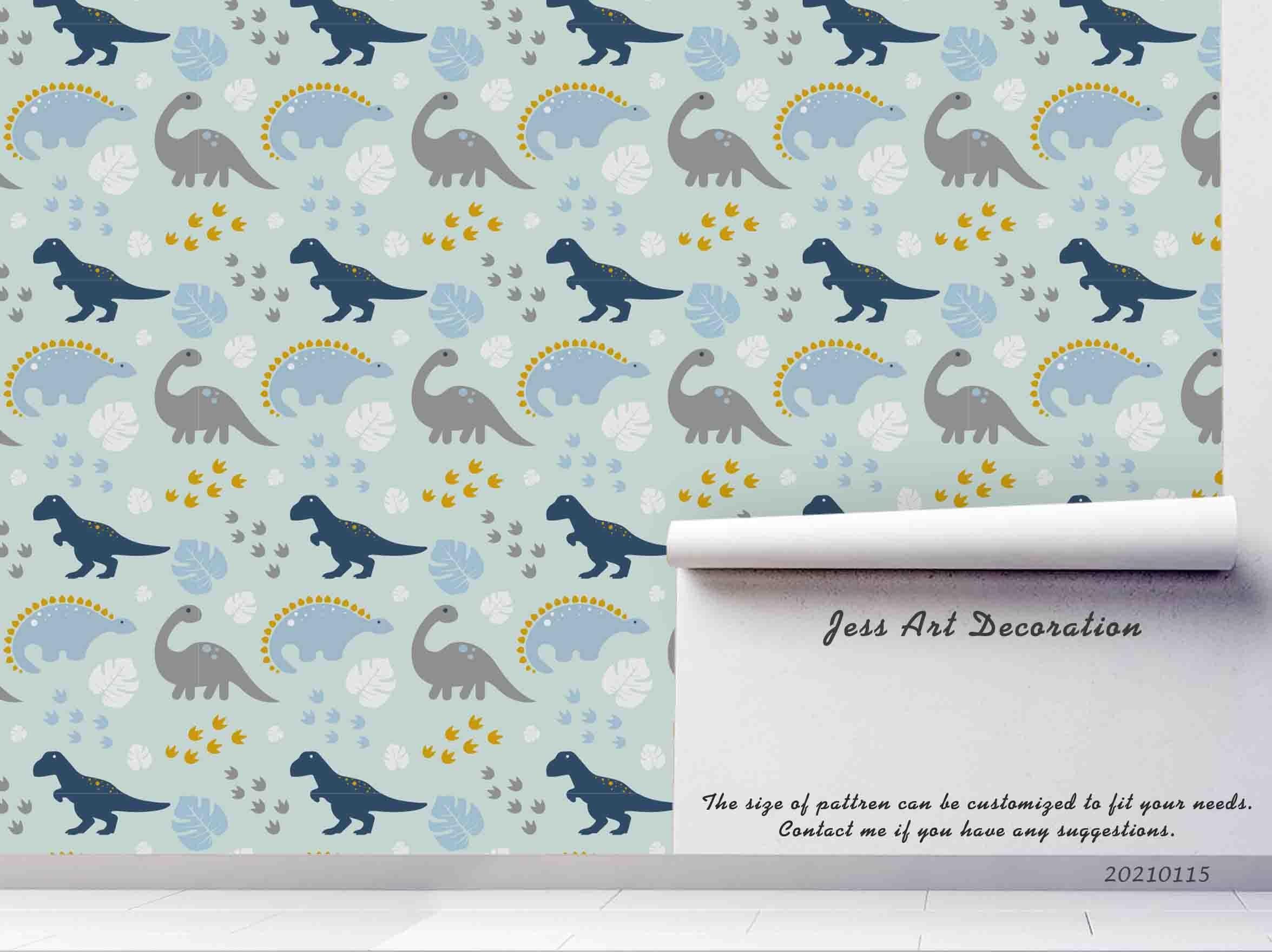 3D Hand Drawn Animal Dinosaur Wall Mural Wallpaper LQH 46- Jess Art Decoration