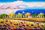 3D Flowers Field Sea Landscape Oil Painting Wall Mural Wallpaper SF33- Jess Art Decoration