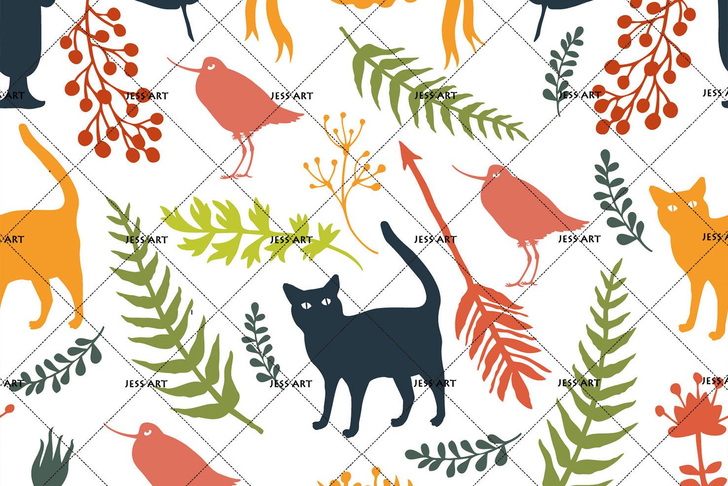 3D Leaf Bird Wall Mural Wallpaper 53- Jess Art Decoration