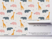 3D Cartoon Animal Giraffe Wall Mural Wallpaper A124 LQH- Jess Art Decoration
