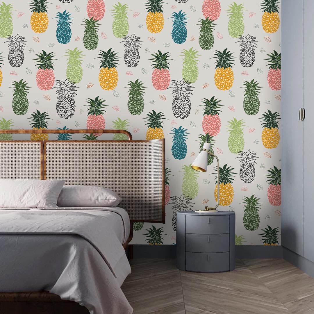 3D Colorful Pineapple Wall Mural Wallpaper 62- Jess Art Decoration