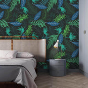 3D Green Blue Leaves Wall Mural Wallpaper 57- Jess Art Decoration