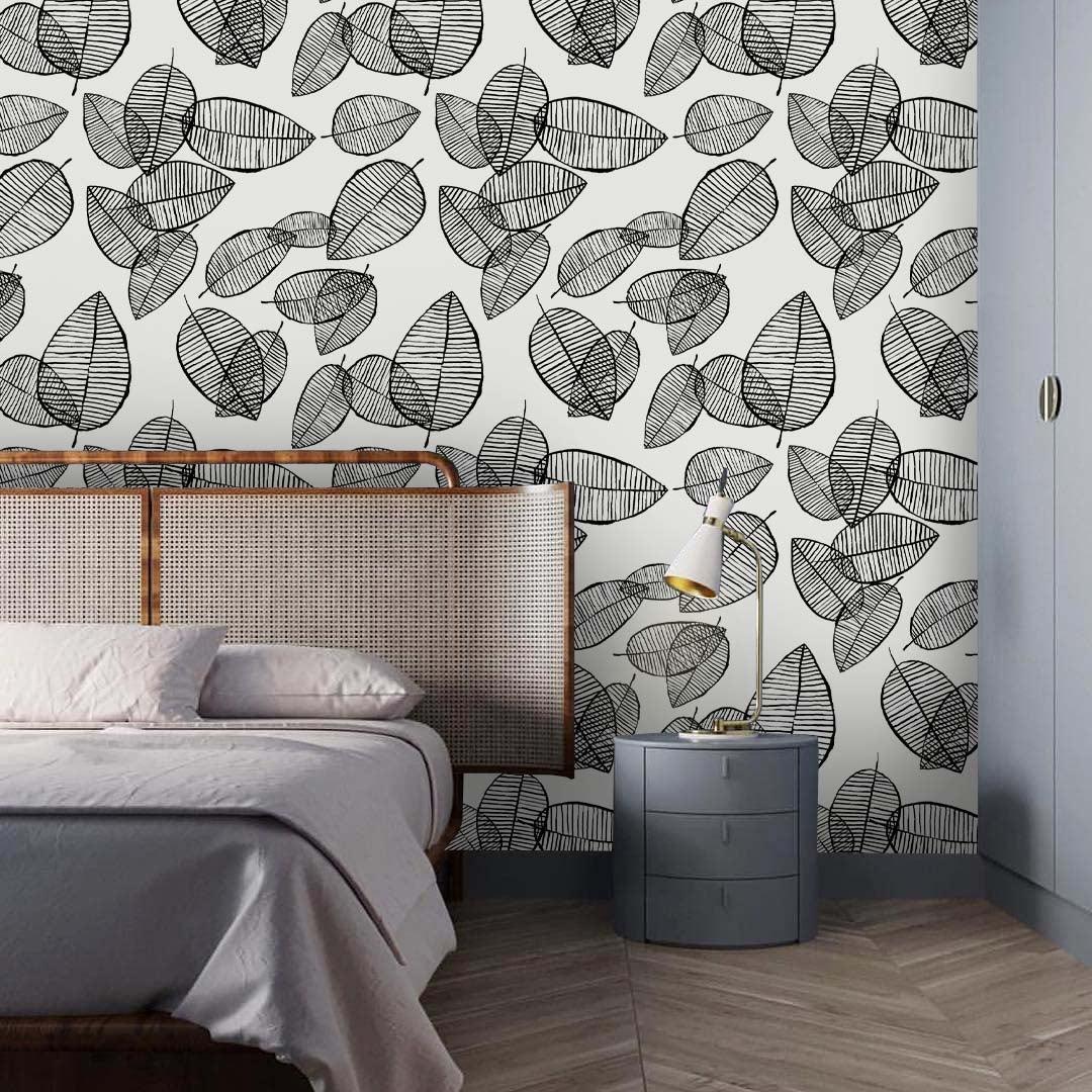 3D Gray Leaf Texture Wall Mural Wallpaper 170- Jess Art Decoration