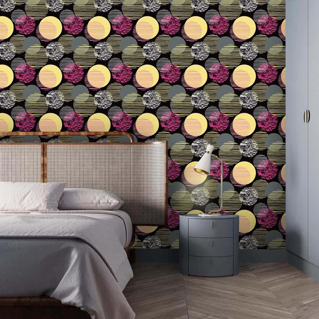 3D Mottled Round Yellow Wall Mural Wallpaper 92- Jess Art Decoration