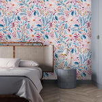 3D Pink Flowers Leaves Wall Mural Wallpaper 109- Jess Art Decoration