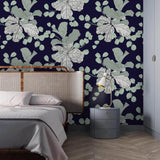 3D Gray Flowers Leaves Wall Mural Wallpaper 23- Jess Art Decoration