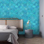 3D Blue Semicircle Wall Mural Wallpaper 36- Jess Art Decoration