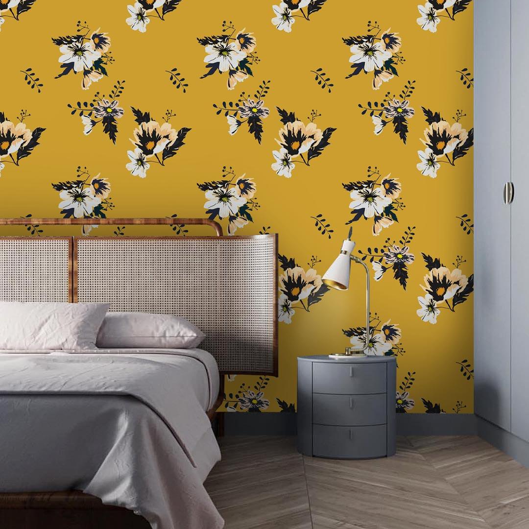 3D Yellow Flowers Wall Mural Wallpaper 54- Jess Art Decoration