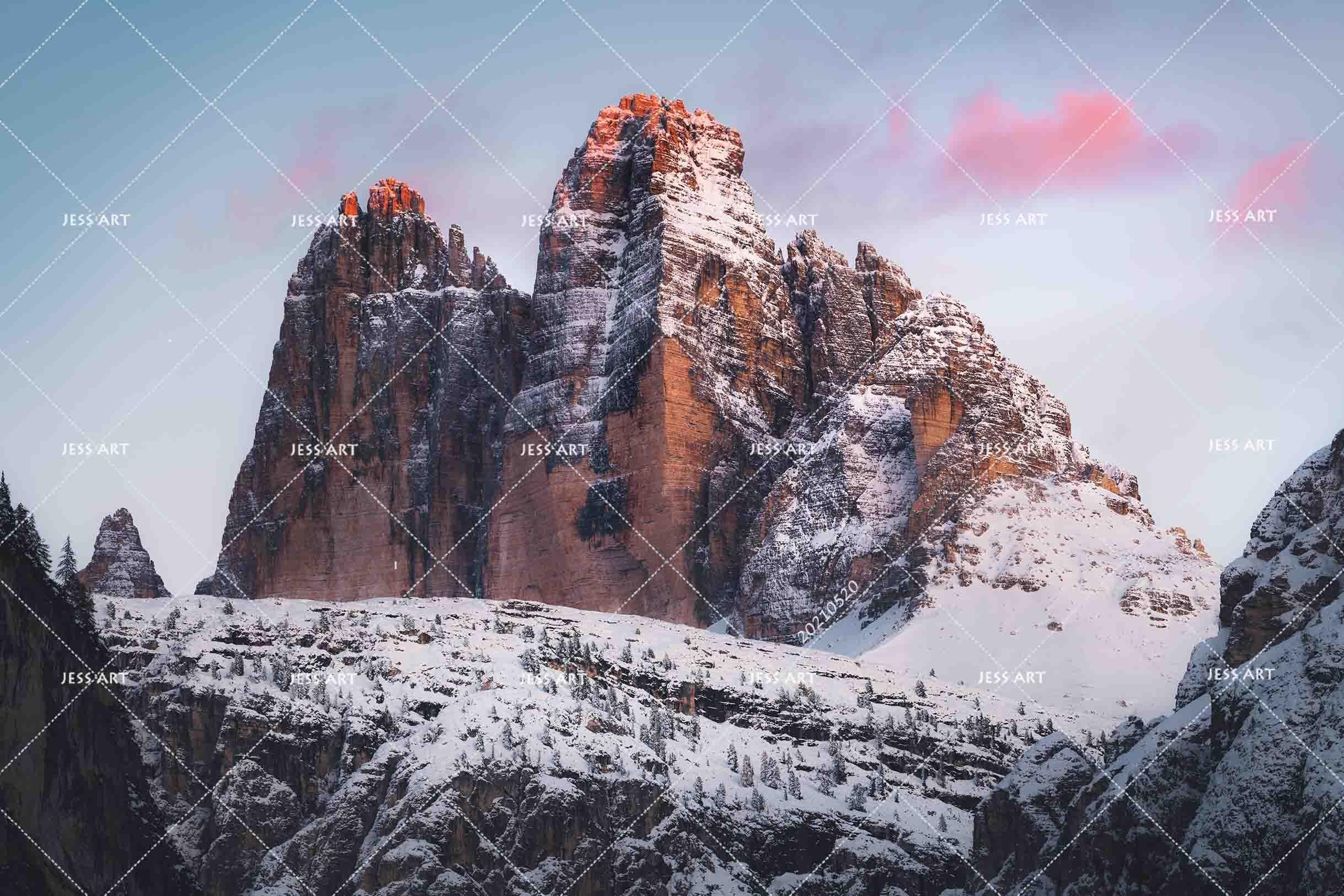 3D Snow Mountain Landscape Wall Mural Wallpaper LQH 195- Jess Art Decoration