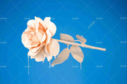 3D Rose Floral Blue Background Wall Mural Wallpaper LQH 39- Jess Art Decoration
