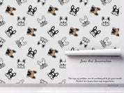 3D Cartoon Hand Drawn French Bull Dog Animal Pattern Wall Mural Wallpaper LXL- Jess Art Decoration