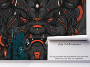 3D Black Monster Wall Mural Wallpaper B54- Jess Art Decoration