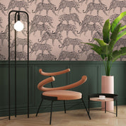 3D Leopard Pink Wall Mural Wallpaper 126- Jess Art Decoration