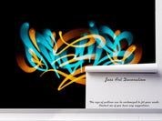 3D Abstract Blue Yellow Slogan Wall Mural Wallpaper 234- Jess Art Decoration