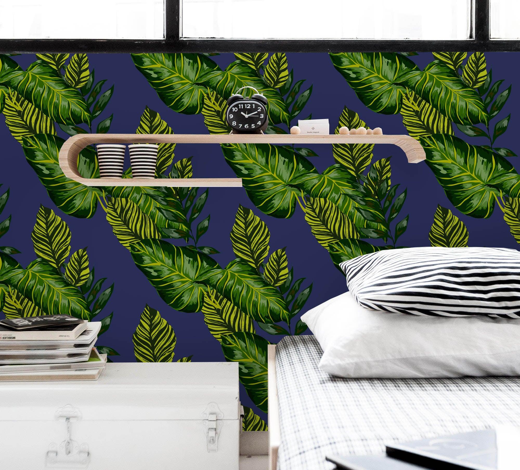 3D Green Leaves Wall Mural Wallpaper 168- Jess Art Decoration