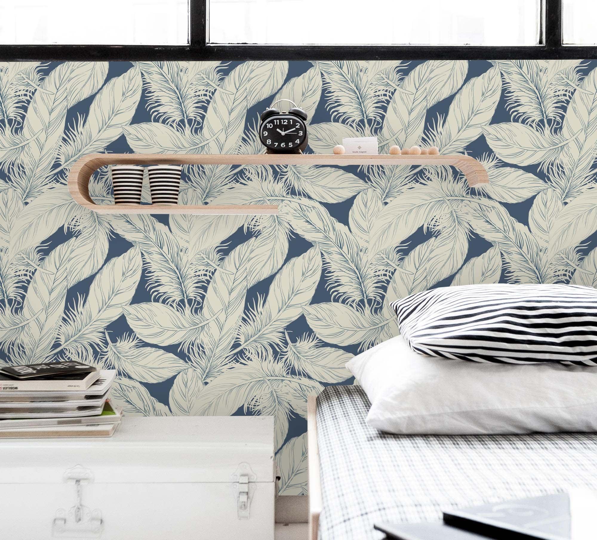 3D White Feather Pattern Wall Mural Wallpaper 148- Jess Art Decoration