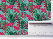 3D Hand Sketching Tropical Floral Plants Wall Mural Wallpaper JN 1381- Jess Art Decoration