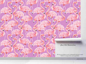 3D Hand Drawn Animal Pink Flamingo Wall Mural Wallpaper LQH 62- Jess Art Decoration