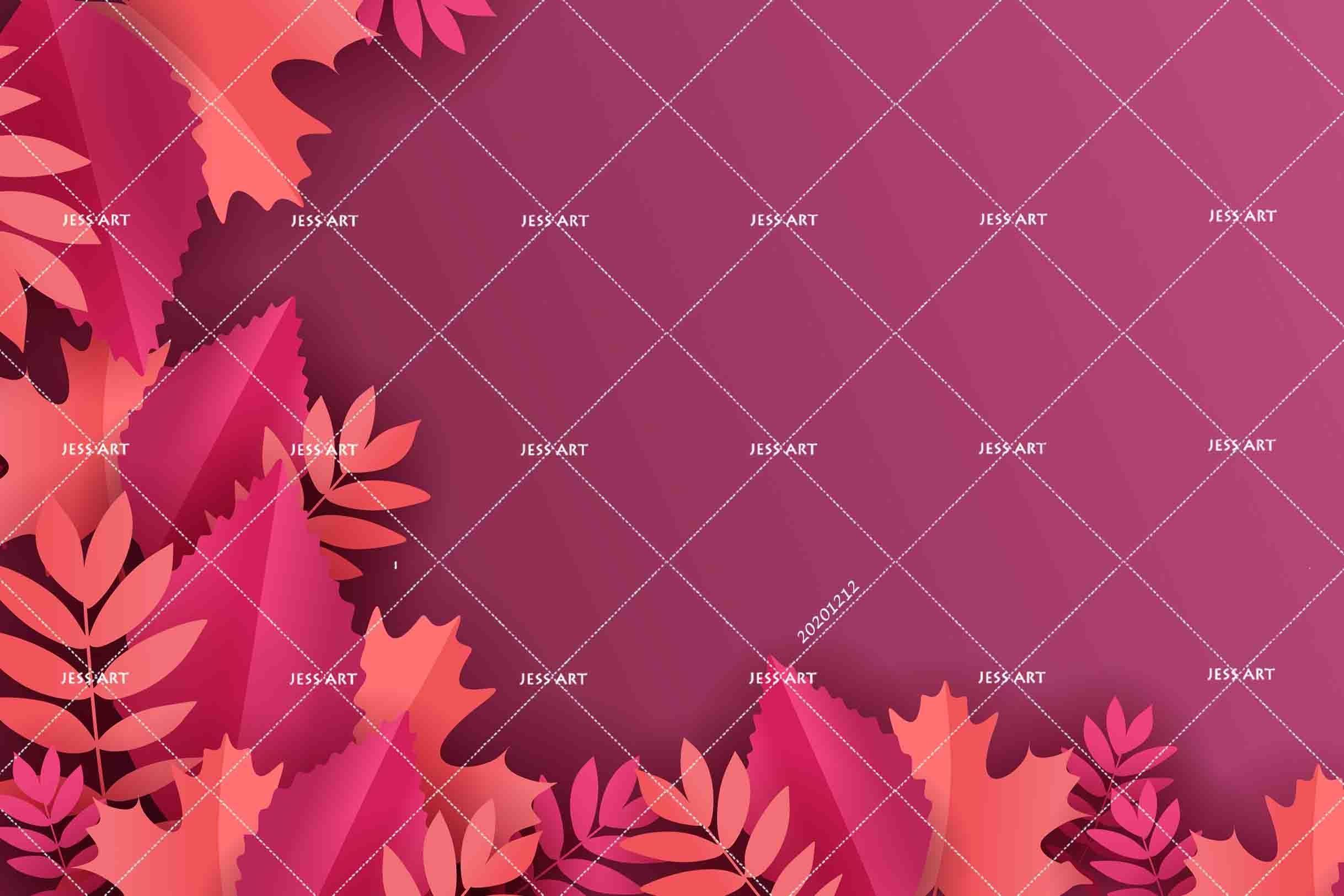 3D Embossed Pink Leaves Plant Wall Mural Wallpaper LXL- Jess Art Decoration