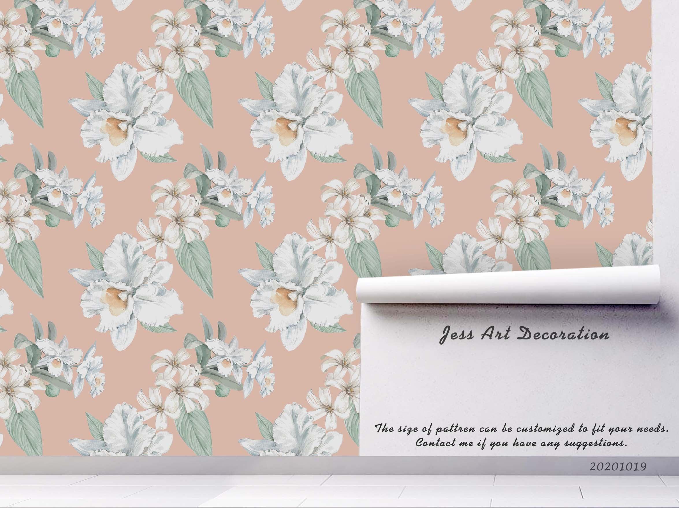 3D Floral Leaves Pattern Wall Mural Wallpaper WJ 9427- Jess Art Decoration