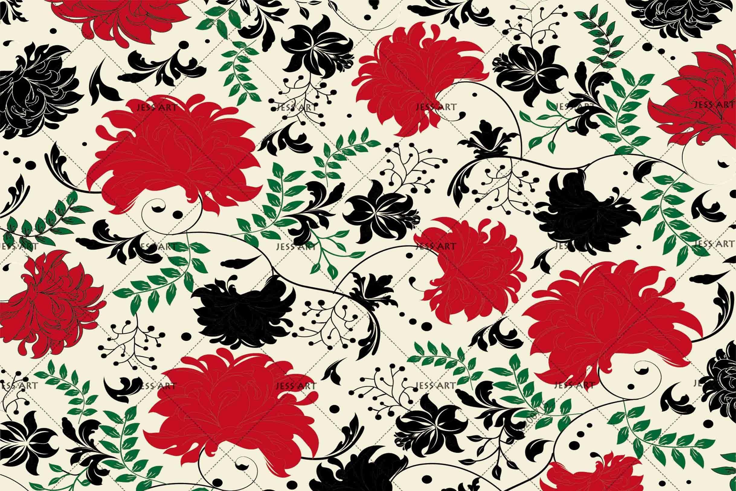 3D Red Floral Wall Mural Wallpaper SF28- Jess Art Decoration