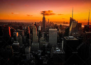 3D Architecture City Sunset Sky Wall Mural Wallpaper LQH 105- Jess Art Decoration