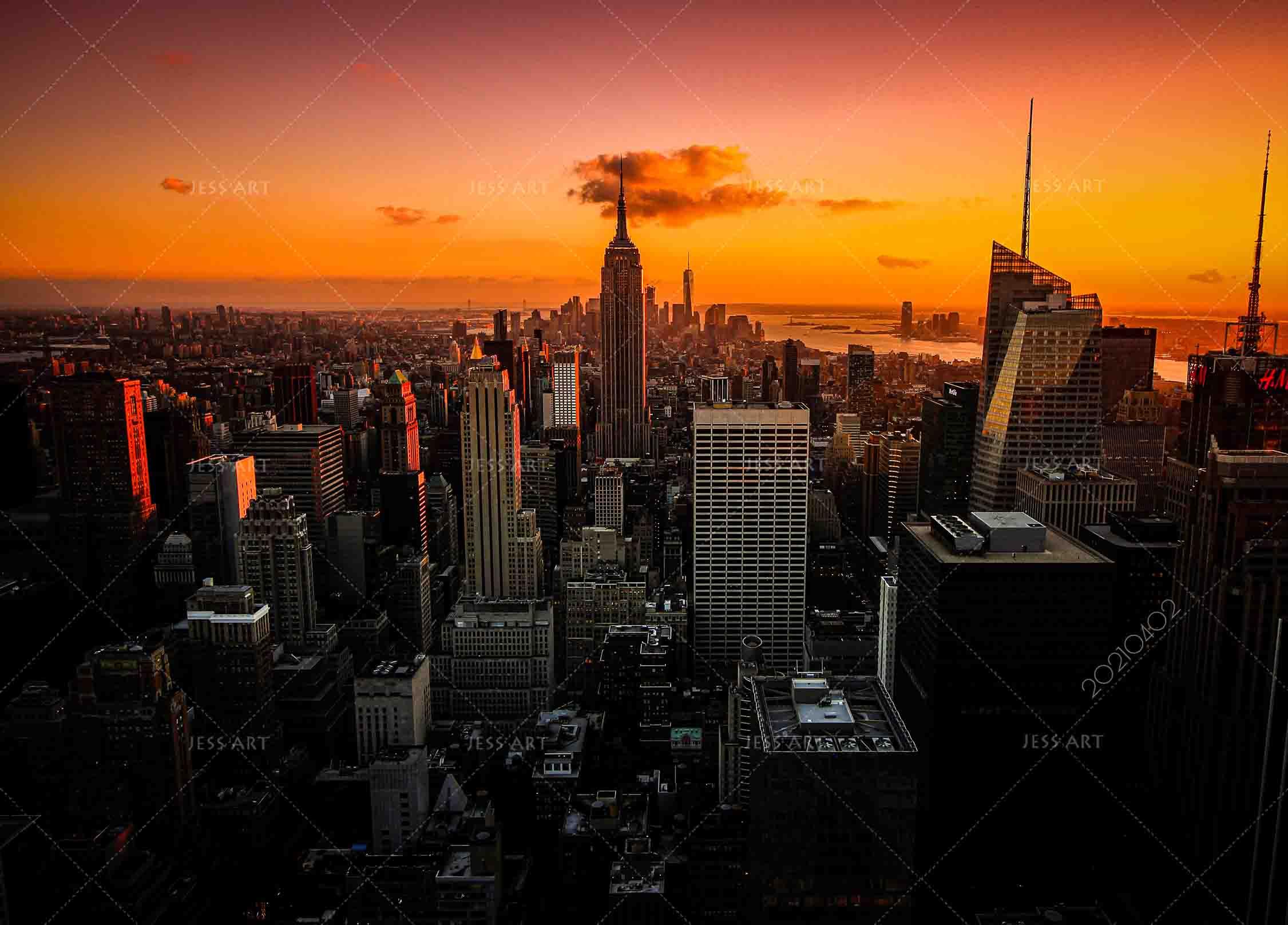 3D Architecture City Sunset Sky Wall Mural Wallpaper LQH 105- Jess Art Decoration