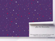 3D Cartoon Purple Space Star Wall Mural Wallpaper LQH 60- Jess Art Decoration