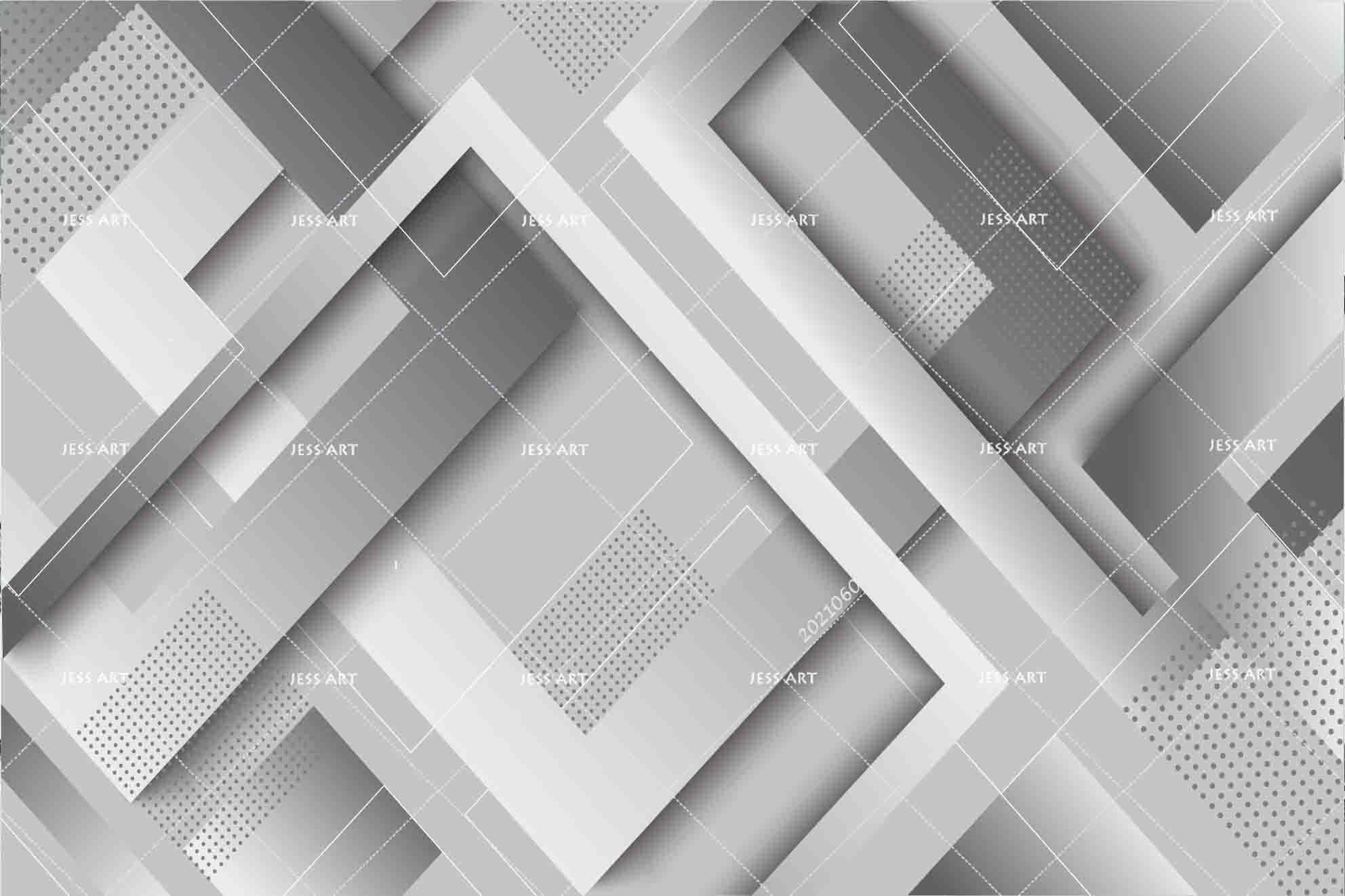 3D  Abstract Art Geometry Stereo Gray White Effect Wall Mural Wallpaper SWW1123- Jess Art Decoration