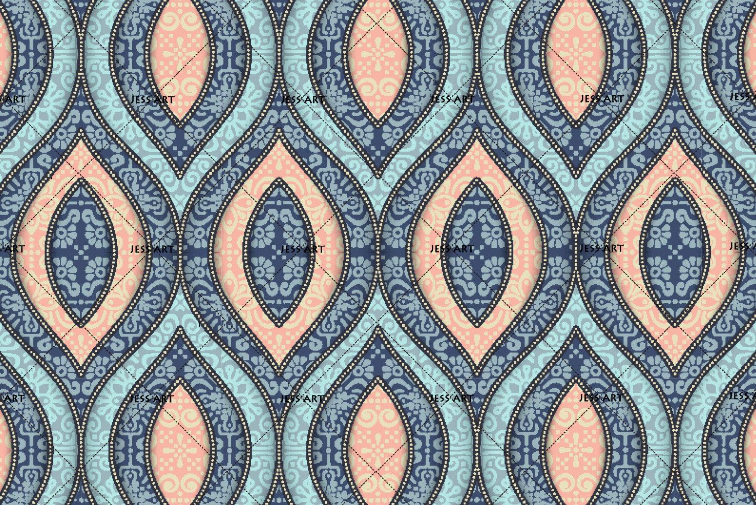 3D Blue Geometry Pattern Wall Mural Wallpaper 152- Jess Art Decoration