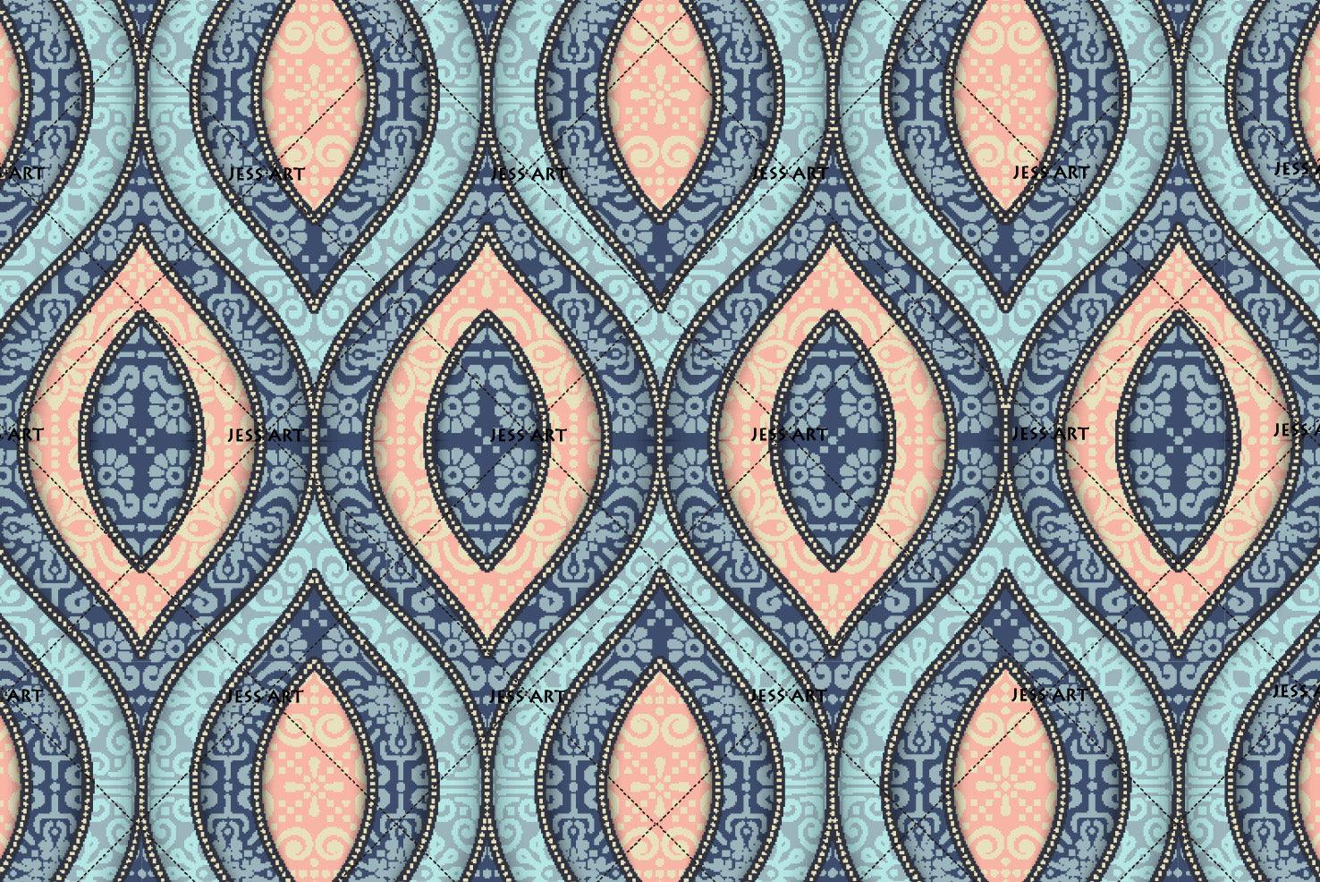 3D Blue Geometry Pattern Wall Mural Wallpaper 152- Jess Art Decoration