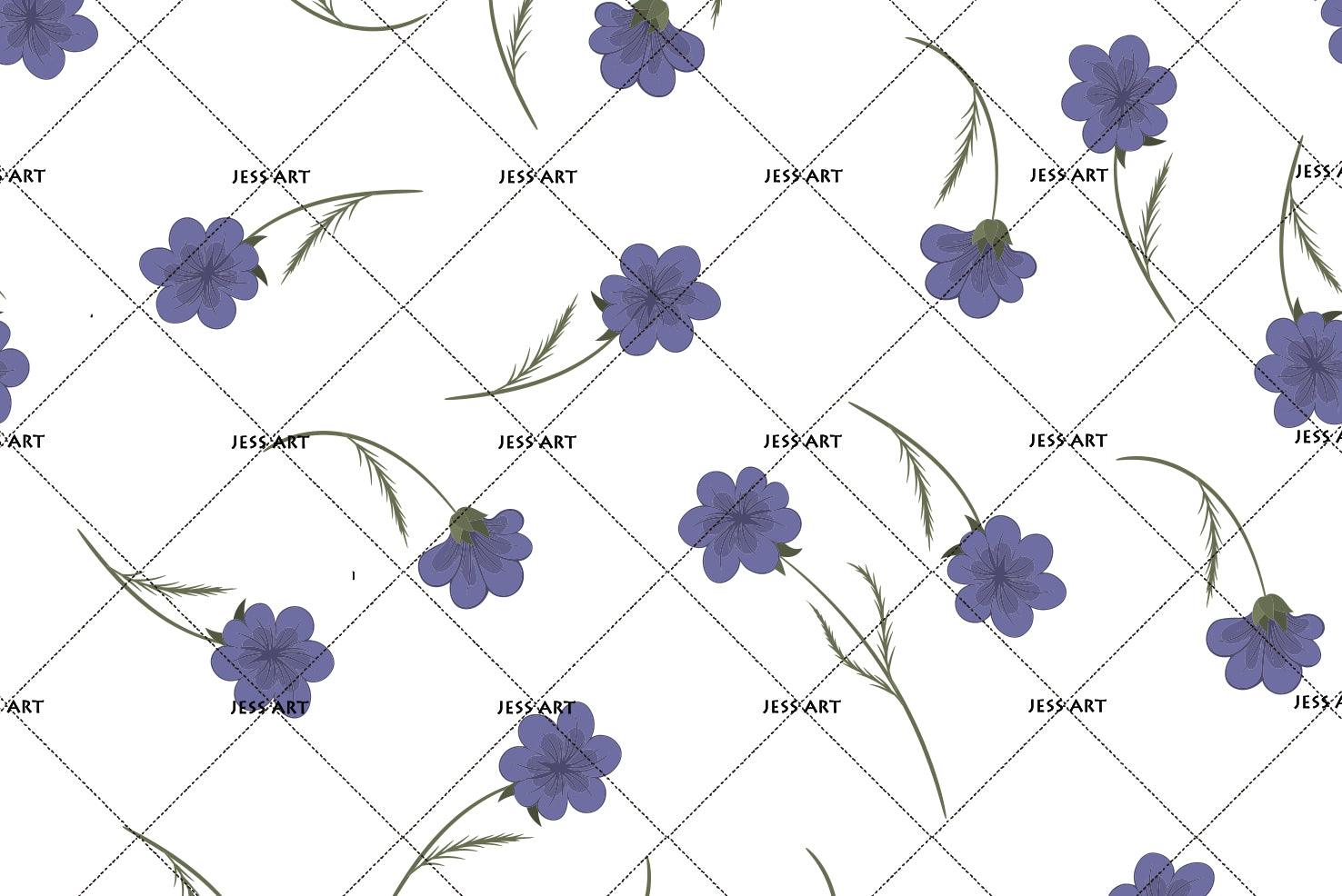 3D Purple Flowers Wall Mural Wallpaper 171- Jess Art Decoration