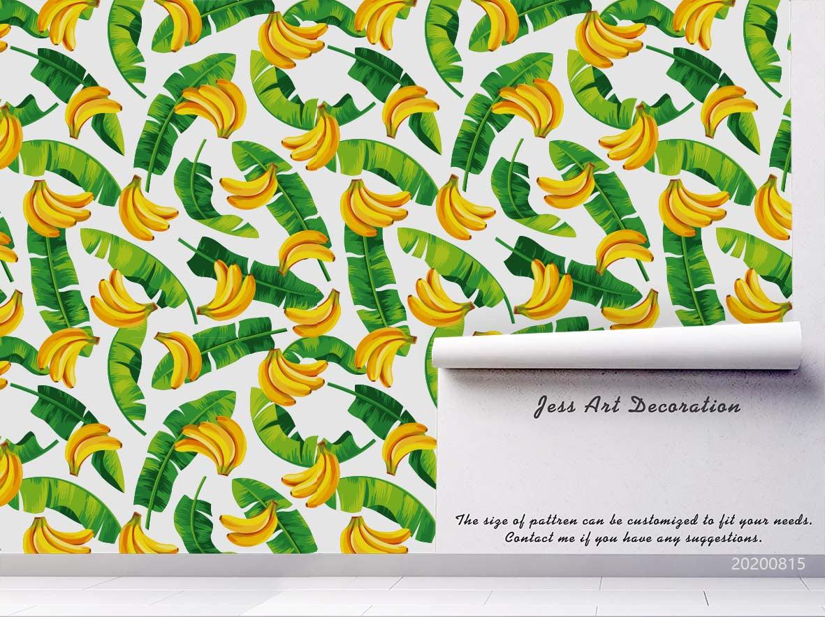 3D Hand Sketching Banana Fruity Plant Wall Mural Wallpaper LXL 1045- Jess Art Decoration