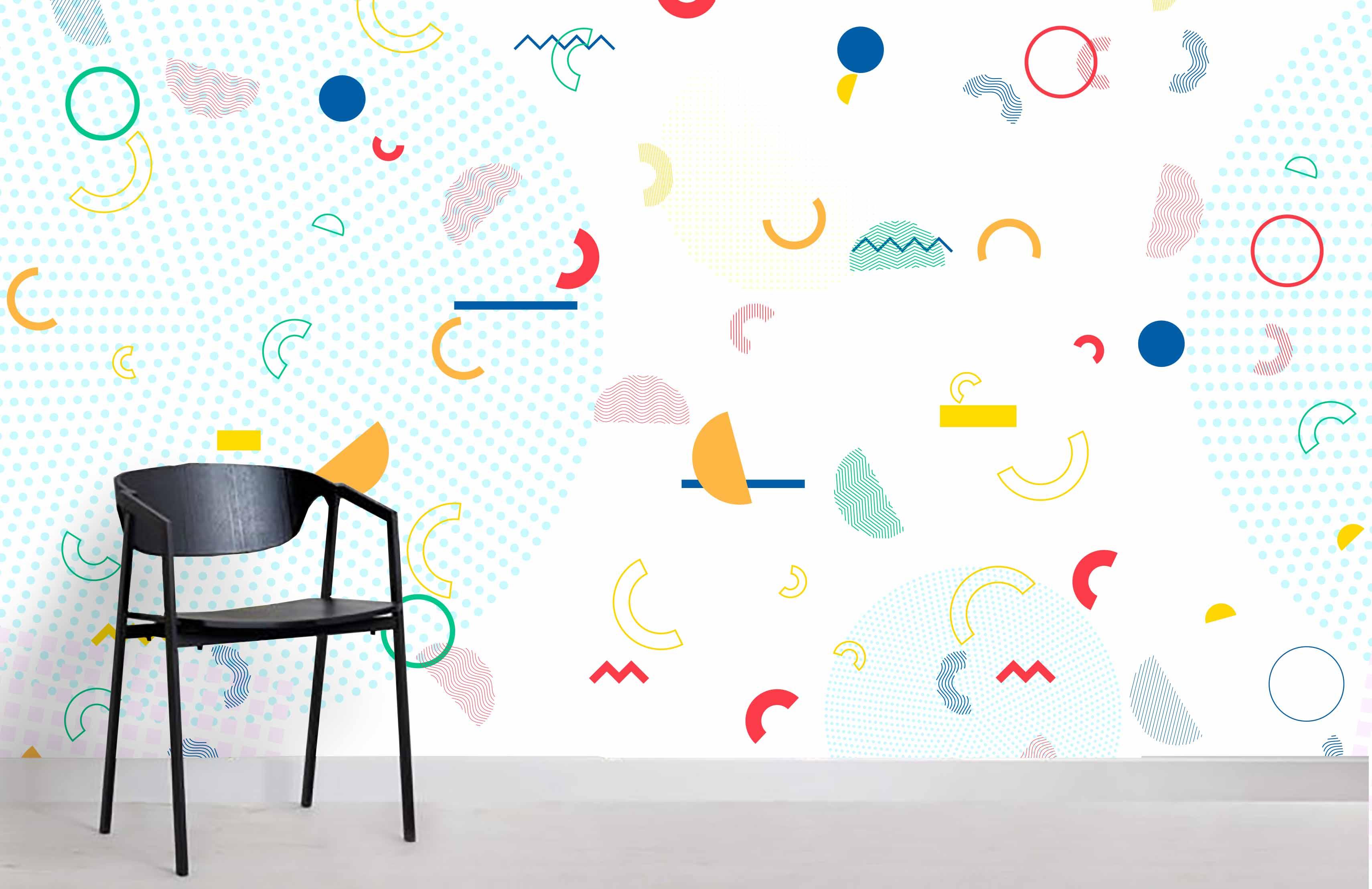 3D Symbolic Color Geometry Wall Mural Wallpaper 122- Jess Art Decoration