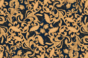 3D Golden Ornamental Leaf Floral Wall Mural Wallpaper SWW482- Jess Art Decoration