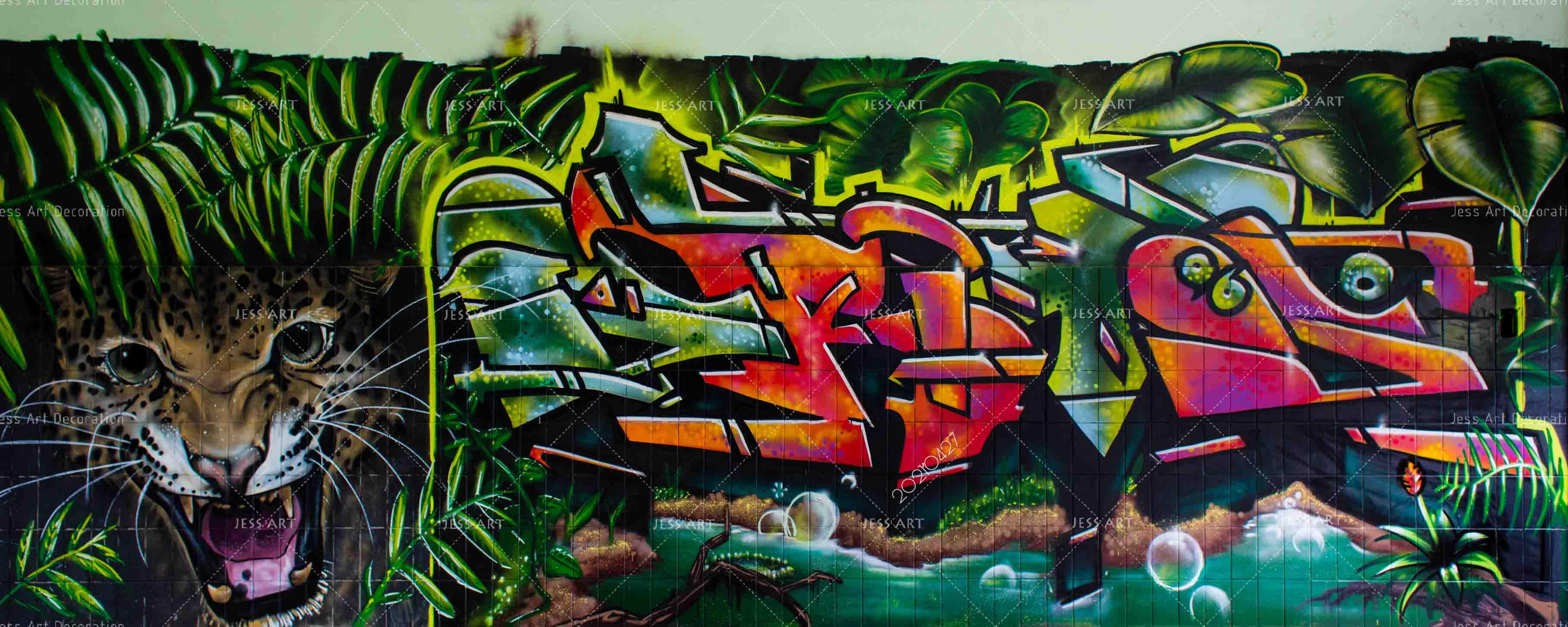 3D Abstract Color Art Graffiti Wall Mural Wallpaper LQH 65- Jess Art Decoration