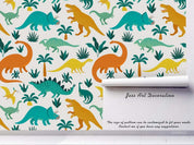 3D Hand Drawn Green Dinosaur Wall Mural Wallpaper A259 LQH- Jess Art Decoration
