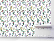 3D Watercolor Purple Floral Leaf Wall Mural Wallpaper LQH 34- Jess Art Decoration