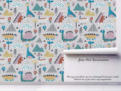 3D Cartoon Tree Plant Floral Dinosaur Animal Wall Mural Wallpaper LXL 1517- Jess Art Decoration