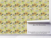 3D  Bird Floral Teapot Wall Mural Wallpaper LXL 1544- Jess Art Decoration