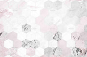 3D Pink Geometric Hexagon Wall Mural Wallpaper LQH 29- Jess Art Decoration